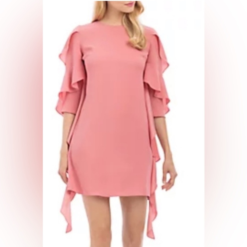 Nicole Miller Ruffle Sleeve Mini Dress